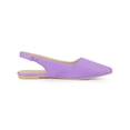 thumbnail image 3 of BLISSFUL STEP Valentine's Women's Shoes Slingback Pointed Toe Flat Shoes Lavender 7.5, 3 of 7