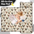 thumbnail image 4 of Rooster and Name Beige Pattern Teens Toddler Nap Mat with Pillow, Sleeping Mat Bag for Preschool Daycare 51"x22", 4 of 6