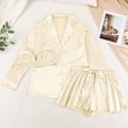 thumbnail image 4 of Women Pajamas Sexy Breathable Elegant Summer Women Solid Color Ruched Silk Nightwear for Home, 4 of 7