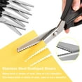 thumbnail image 3 of 9 Inch Pinking Shears for Fabric, Triangle Zig Zag Scissors, Ergonomic Grips, Ultra-Sharp, Professional Peaking Shears for Sewing, Craft, Dressmaking(Black,3mm), 3 of 5