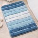 thumbnail image 1 of Alfombrilla de baño antideslizante, alfombra de baño extra suave, lavable a máquina, absorbente de agua, 40 x 60 cm, azul claro, AAFGVC, 1 of 4