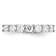 thumbnail image 5 of Solid 14k White Gold Ring Band with CZ Cubic Zirconia Size 5, 5 of 8