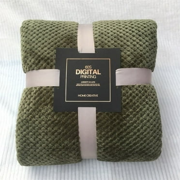 Loopsun Bedding Soft Warm Plaid Fleece Bed Blanket Large Mesh Flannel Blankets Thick Breathable