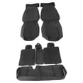 thumbnail image 2 of Ikon Motorsports Full Set Car Seat Covers Compatible with 2009-2023 Ford F150 Crew Cab PU Leather 5 Seats Seat Cover Protectors With Pocket - Black & Brown, 2 of 7