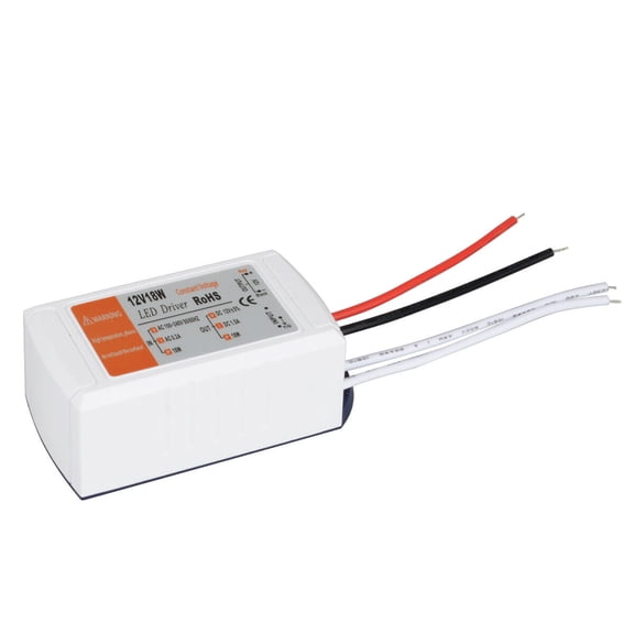 DC 12V 18W LED Power Supply Noiseless, High Power Factor, Over Current Protection