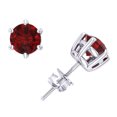 thumbnail image 1 of Genuine 1.50Ct Round Cut Ruby Basket Stud Earrings 14k White Gold Prong Set AAA Quality, 1 of 1