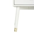 thumbnail image 5 of Safavieh Lyla 2-Drawer Mid-Century Retro Night Stand, White/Gold, 5 of 8