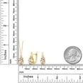 thumbnail image 2 of Gem Stone King 5.00 Ct Peach Morganite E-F Lab Grown Diamond 18K Yellow Gold Plated Silver Pendant and Earrings Jewelry Set, 2 of 4