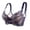 Blue, variant on Push up Bra for Womens Large Size Non-Steel Ring Thin Cup Four Row Button Printed Adjustable Bra,42A,Black