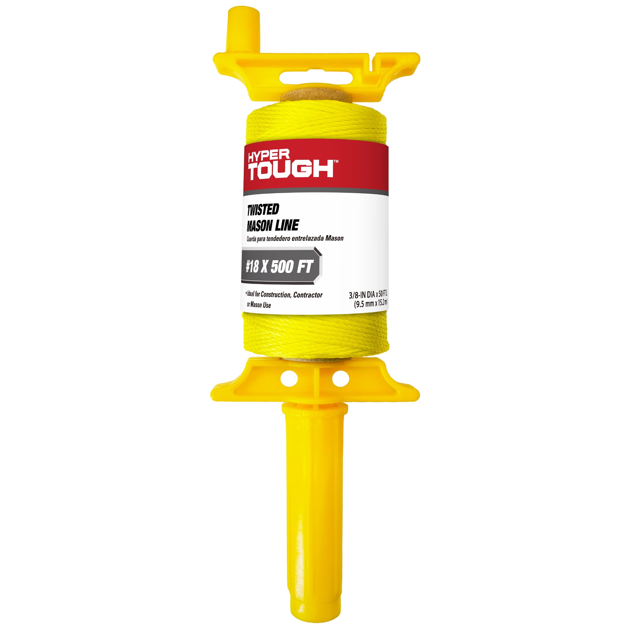 Hyper Tough 18 Polypropylene Twisted Mason Twine 500 ft Yellow for
