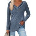 thumbnail image 5 of Zeagoo Womens Trendy Pullover Tops Long Sleeve Tunic Shirts V Neck Womens Fall Tunic Tops for Women 2025 Casual Blouse Sweatershirts, 5 of 8