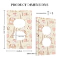 thumbnail image 3 of DouZhe 1-Gang Duplex Outlet Cover, Paris Eiffel Tower Love Decorative Wall Plates, 3 of 7