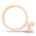 thumbnail image 6 of ESTE ORIGIN 3Ct Emerald Cut Lab-Grown Diamond Solitaire Engagement Ring - Hidden Halo & Pave Band in 10K Rose Gold Emerald Ring for Women is available in US 7.5., 6 of 9