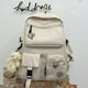 thumbnail image 2 of Mochila informal de nailon con cremallera a la moda para estudiantes para ir de compras (blanco) Sywqhk Para Estrenar, 2 of 8