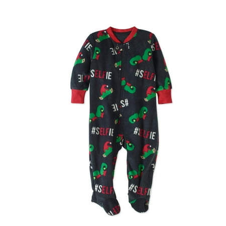 holiday family pajamas newborn baby unisex elf selfie christmas footed pajamas for adults