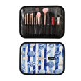 thumbnail image 6 of 3-Piece Travel Toiletry Bag Set, Hanging Wash Bag with Makeup Bag & Brush Case,Waterproof Cosmetic Organizer for Travel, Gym & Home Ocean Stripes Shells Artwork, 6 of 10