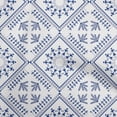 thumbnail image 1 of oneOoneCottonSilkTealBlueFabricAsianFloralBlockFabricForSewingPrintedCraftFabricByTheYard42InchWide, 1 of 4