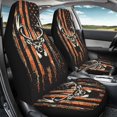 thumbnail image 4 of XYZCANDO Car Seat Covers 2 pcs Car Front Seat Covers Front Seat Cover Set Soft Anti-Slip Truck SUV, Deer Flag, 4 of 10