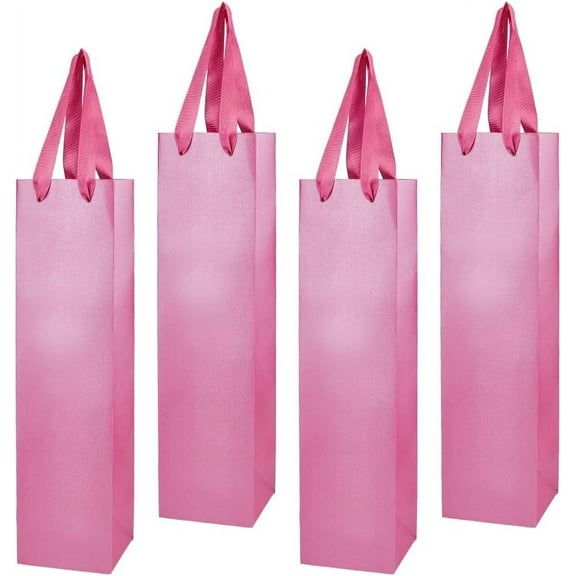 Paper Wine Package Bags Gift Storage Supplies Rectangle Pale Violet Red 10.2x9.8x39cm