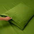 thumbnail image 4 of 1800 Thread Count 5 Piece Deep Pocket Egyptian Comfort Bedroom Bedding Sheet Set Split King Size Calla Green Colour, 4 of 6