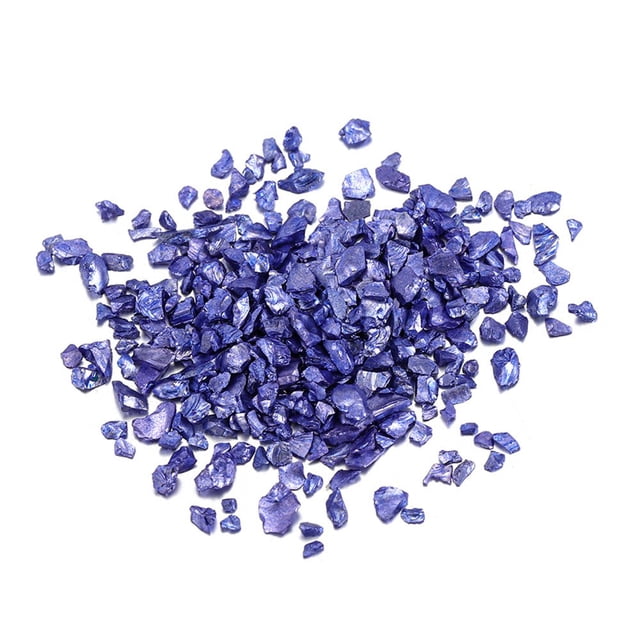 MesaSe 2 Bag Crushed Stone Filler Beautiful Wear Resistant Coloured Glaze Mini Chips Decorative Rocks for Home