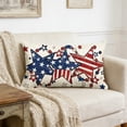 thumbnail image 5 of Yhmxh 4th of July Throw Pillow Cover, 12x20 Inch Patriotic Outdoor Lumbar Decoration, Red White and Blue, Independence Day Cushion Case, Memorial Day Flag Stars Decor Cushion Case for Sofa Couch, 5 of 7