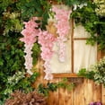 thumbnail image 2 of Simulación de flores de glicina ramas largas Flores de plástico Flores de seda Sala de estar interior colgante Flor Vides Foto Decoración, 2 of 6