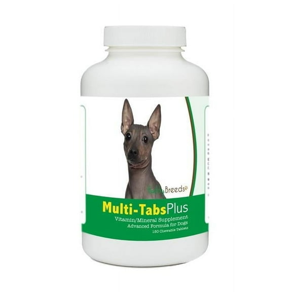 Healthy Breeds 840235181163 American Hairless Terrier Multi-Tabs Plus Chewable Tablets - 180 Count