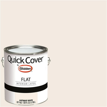 Glidden Quick Cover, Interior Paint, Flat Finish, Antique White, 1 (Best Paint Brand For Interior Walls)