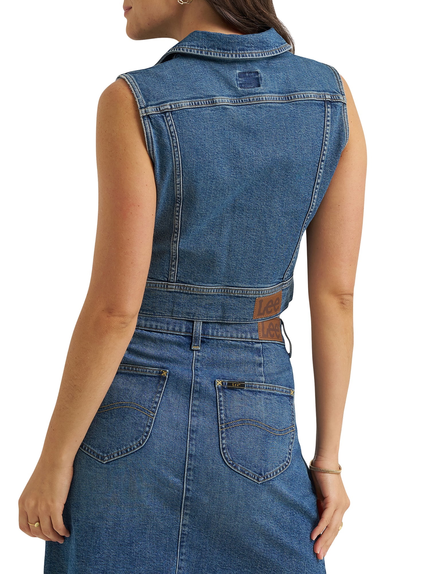 Lee® Women's Heritage Cropped Rider Denim Vest, Sizes XS-XXL