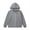 Grey, variant on Girls' Jackets Solid Print Pocket Hooded Long Sleeve Zipper Jacket for Everyday Wear Black 5 Years-6 Years
