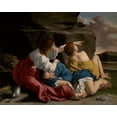 thumbnail image 2 of Gentileschi, Orazio 32x26 Black Ornate Wood Framed with Double Matting Museum Art Print Titled - Lot and his Daughters, 2 of 4