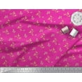 thumbnail image 3 of Soimoi Modal Satin Fabric Leaves & Floral Artistic Printed Fabric 1 Yard 42 Inch Wide, 3 of 5