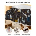 thumbnail image 4 of Cartoon Tractor Couch Cover, Cute Grey Digger Shovel Truck Car Black Sofa Cover Blanket for 1 Seat Cushion, Sectional Sofa Slipcover Furniture Protector for Living Room Bedroom 71''x91'', 4 of 9