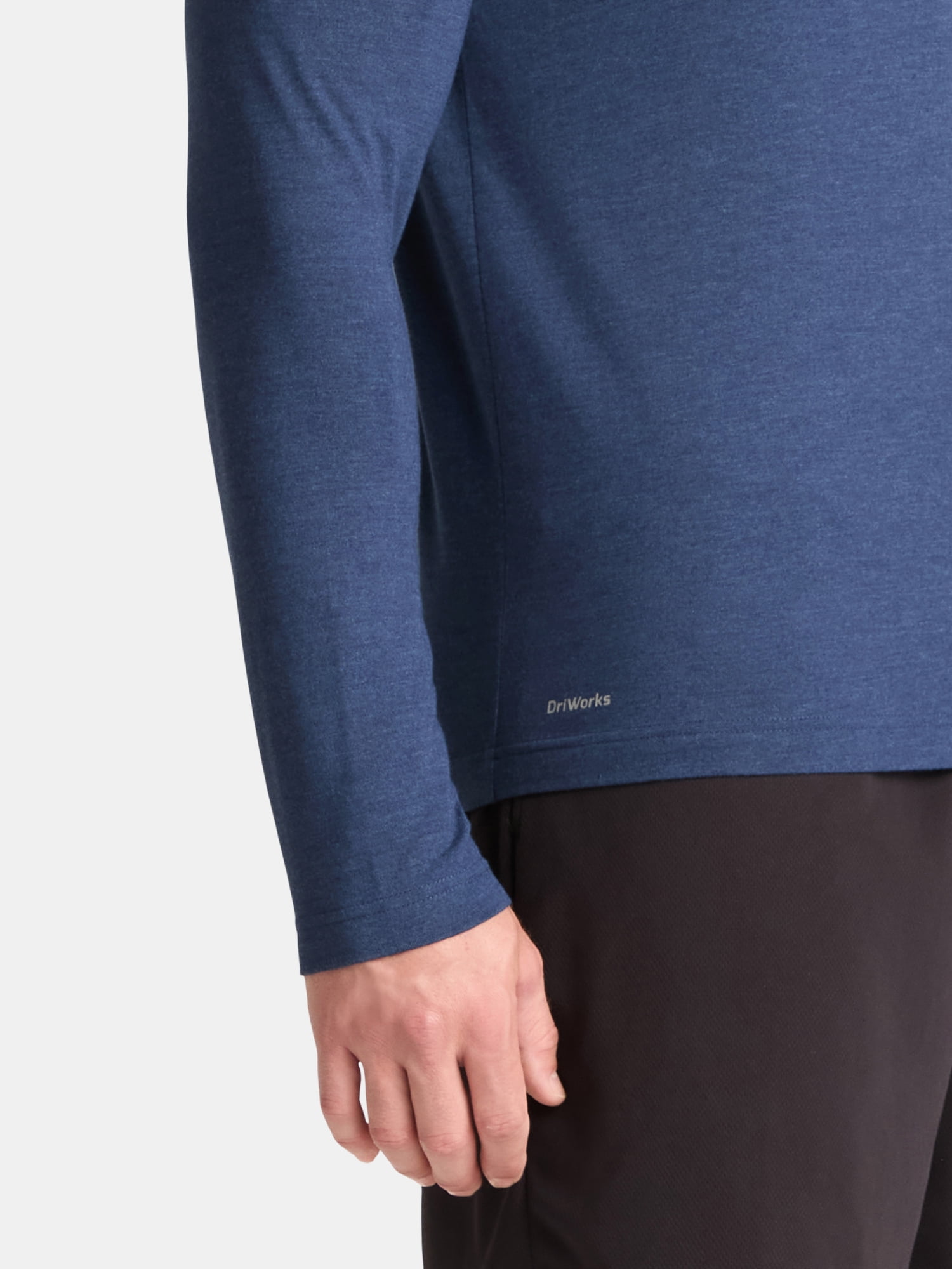 Athletic Works Men's and Big & Tall Men's Tri-Blend Tee with Long Sleeves, Sizes XS-4XLT
