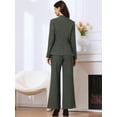 thumbnail image 3 of DARING DIVA Women's Dressy 2 Pieces Office Blazer and Pants Set XS Dark Gray, 3 of 6