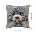 thumbnail image 3 of 1Pc 2D Dog Pillow Cover,Short Lint Pillow Cover 18X18Inch Cute Imitation Embroidery Pattern Decorative Throw Pillowcase For Sofa Bedroom Living Room Home Decoration, 3 of 6