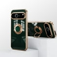 thumbnail image 5 of Dteck Case for Google Pixel 9 Pro XL,Shockproof Electroplated Plating TPU Ring Holder Stand Case Magnetic Slim Cover for Google Pixel 9 Pro XL,Darkgreen, 5 of 5