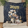 thumbnail image 3 of Happy New Year Bull Terrier Welcome 2025 Balloon Firework Party Quilt Blanket Bully Dog Lovers Gifts Idea Cozy Comforter Throw Blanket - 01014, 3 of 5
