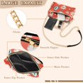 thumbnail image 3 of FORMRS Women Crossbody Purse with Chain Strap Vegan Leather Shoulder Handbag, Retro Christmas Ornaments Pattern, 3 of 7