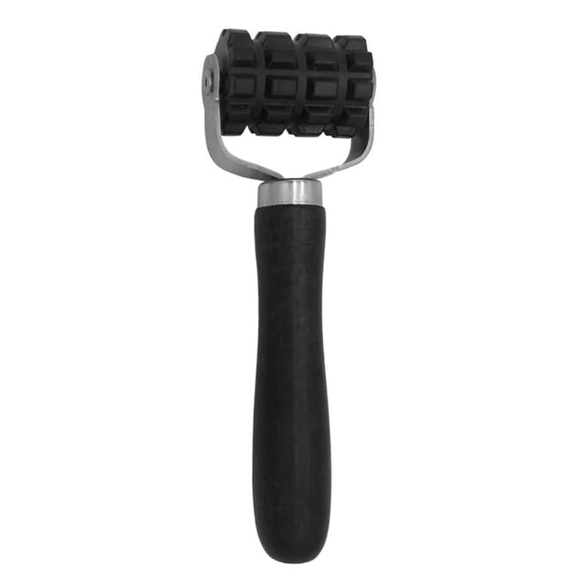 Car Sound Deadener Application Rolling Wheel Rubber Roller Noise Insulation Deadening Reducing Tool (Black)