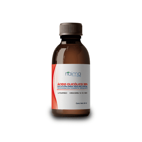 NAIMA Peeling Ácido Glicólico 35%, 50 ml | Peeling Facial| Exfoliante Facial Potente para Renovación Celular |Líneas Finas, Arrugas y Manchas | Todo Tipo de Piel