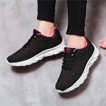 thumbnail image 6 of Gvdentm Black Nonslip Shoes Women Breathable Mesh Walking Sneakers lightweight Lace-up Comfort Trainers Shoes Women Pink,8, 6 of 9