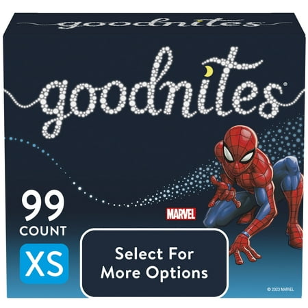 Goodnites Overnight Underwear for Boys  XS  99 Ct (Select for More Options)