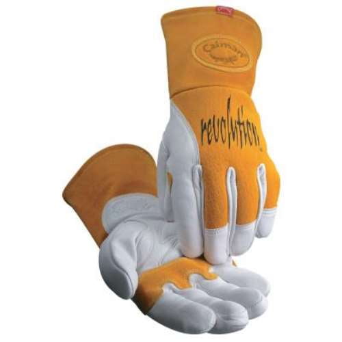 Caiman MIG/MultiTask Welding Gloves, Cow Grain Leather/Pigskin, X