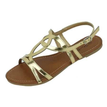 

Starbay Women s Peep Toe Matte Strappy Gladiator Sandals Flats