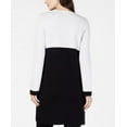 thumbnail image 2 of Alfani Women's Petite Colorblocked Sweater Coat Black Open Front Size PP, 2 of 2