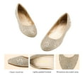 thumbnail image 4 of Dream Pairs Kids Girls Fashion Dance Shoes Slip-On Shoes Children Party Dress Flat Shoes Nina-100 Gold/Glitter Size 2, 4 of 5