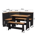 thumbnail image 6 of IDEK Breakfast Nook Table Set for Kitchen - Space Saving L Shaped Corner Dining Table Set with Bench Seating for Dining Room Apartment,Black and Brown, 6 of 7