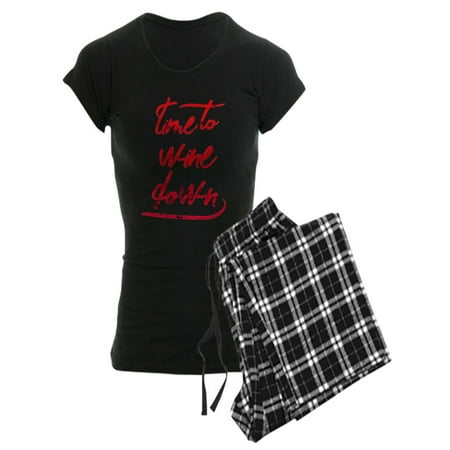 

CafePress - Time To Wine Down Pajamas - Women s Dark Pajamas